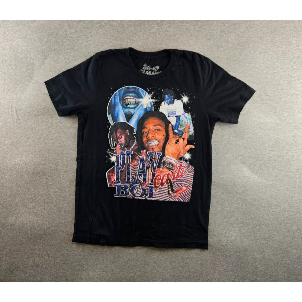 Sergio Calabasas PlayBoi Carti Black T Shirt Size Medium Graphic Rap‎ Streetwear